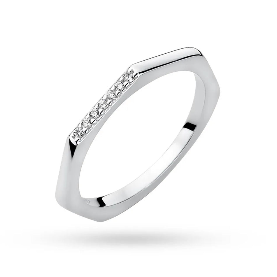 Silber Ring mit Zirkonia