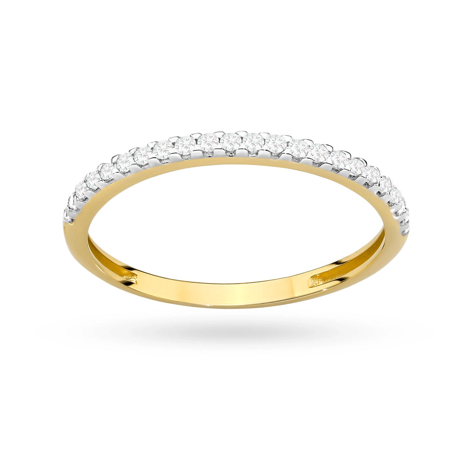 Dezenter Goldring mit Zirkonia