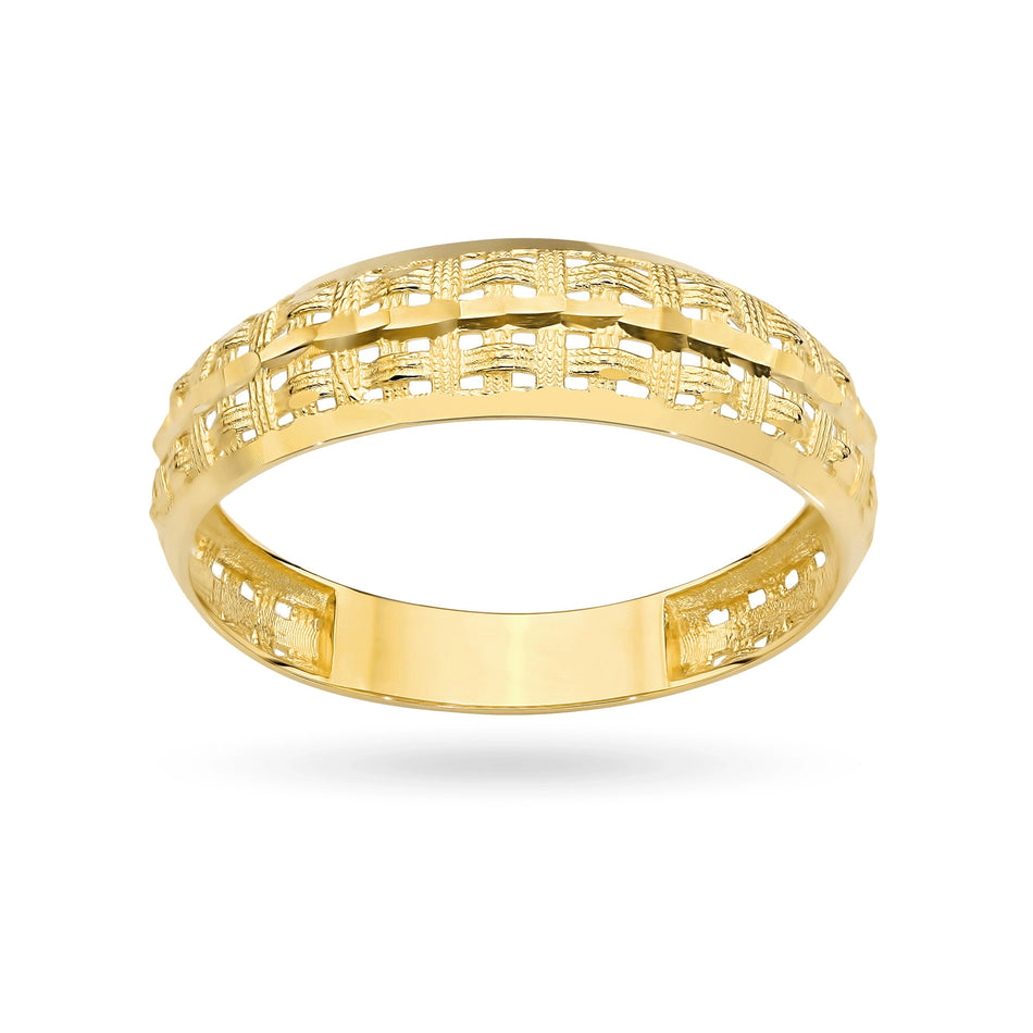 Breiter Gold Offener Ring