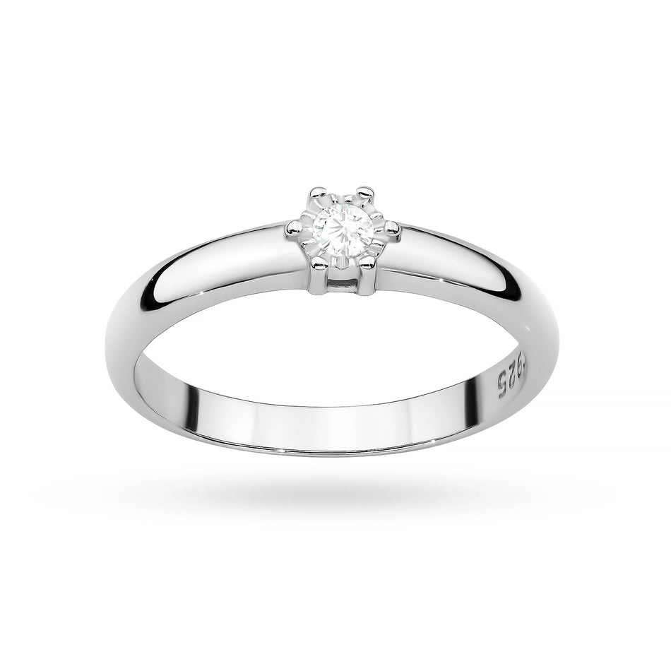 Silber Ring mit Zirkonia