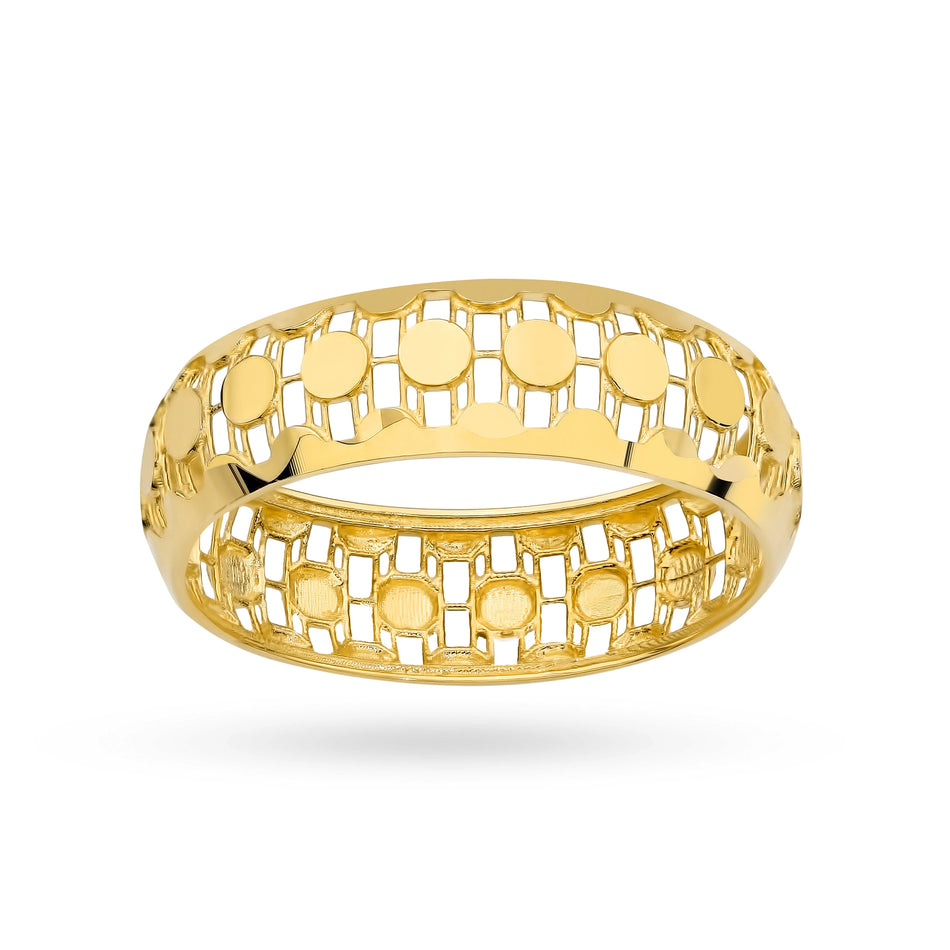 Gold offener geometrischer Ring