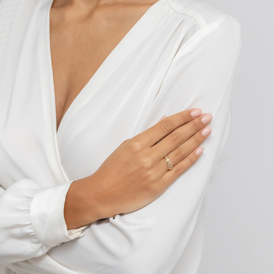 Gold offener geometrischer Ring