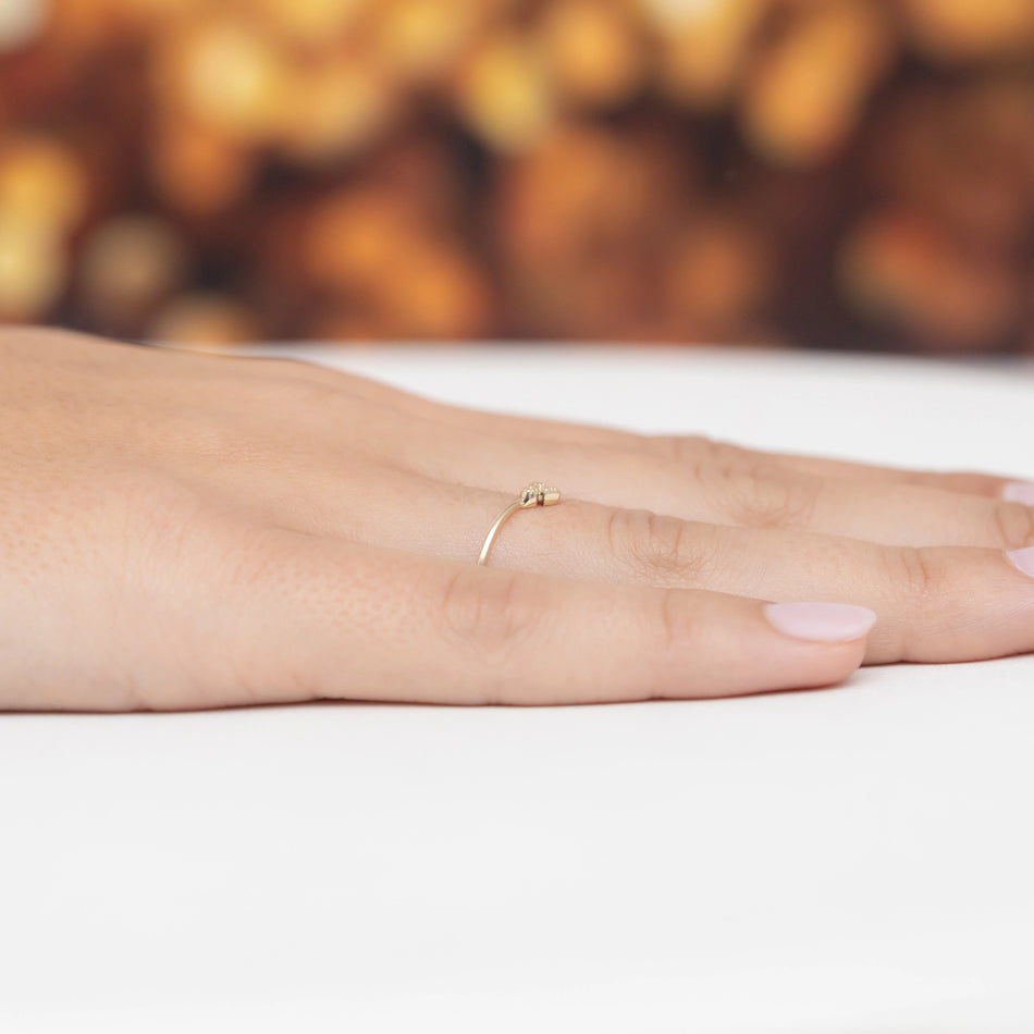 Gold Ring with Zirconia