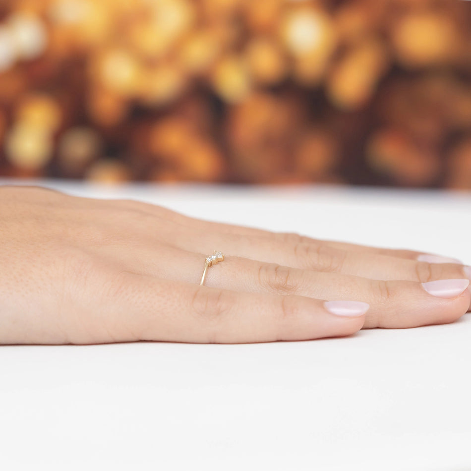 Gold Ring with Zirconia