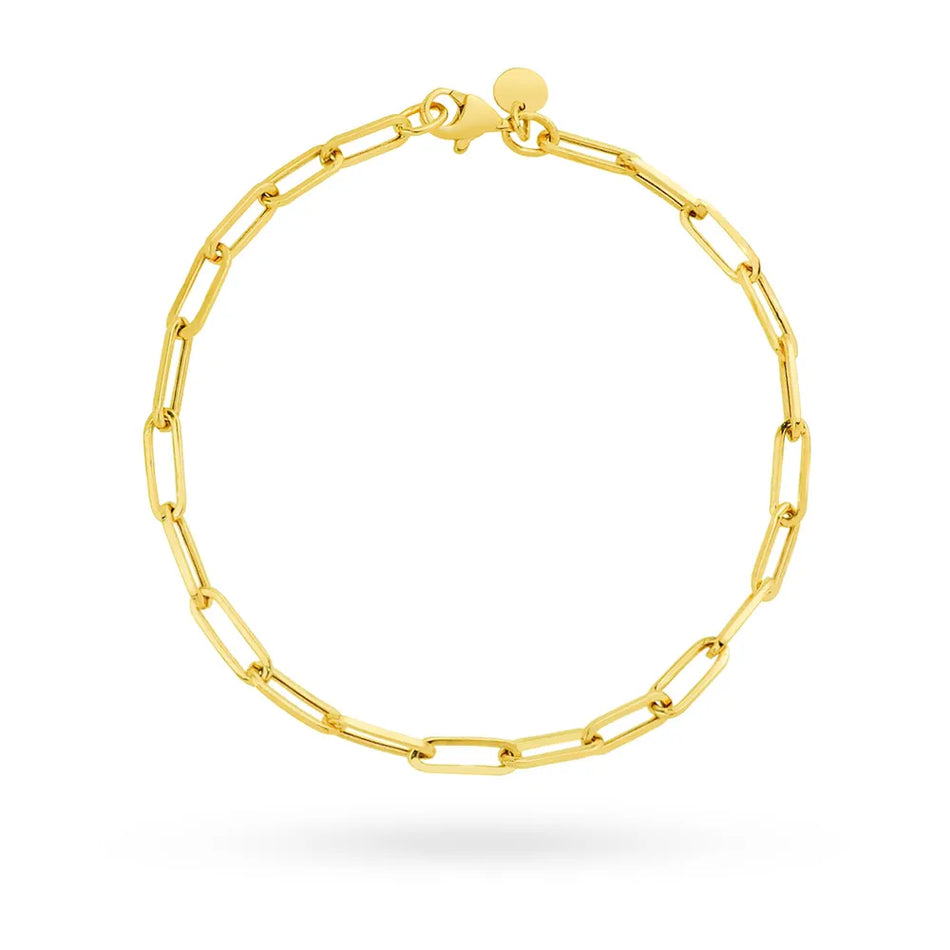 Gold klassisches Armband mit breiter Ankerkette