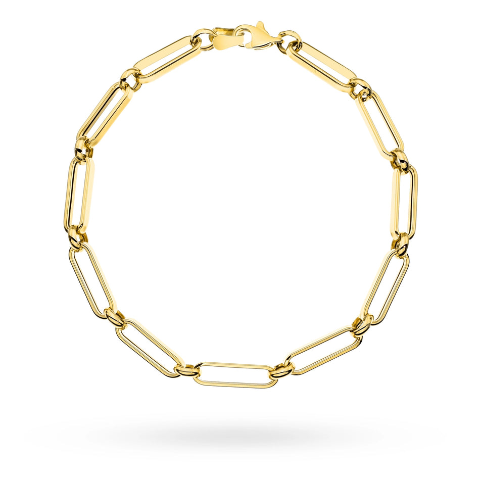 Goldarmband mit breiten Gliedern