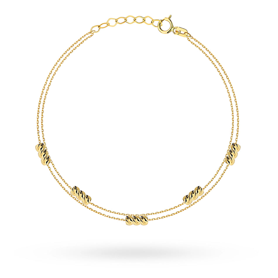 Goldarmband mit Perlen