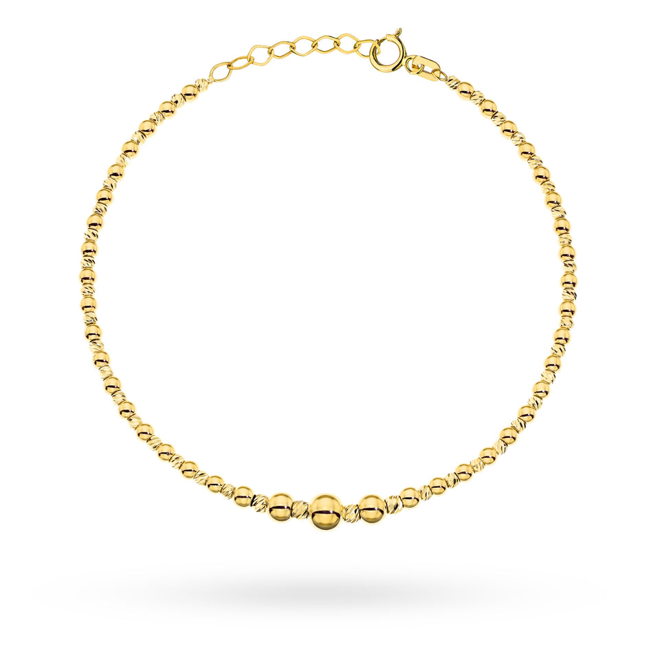 Goldarmband mit Perlen