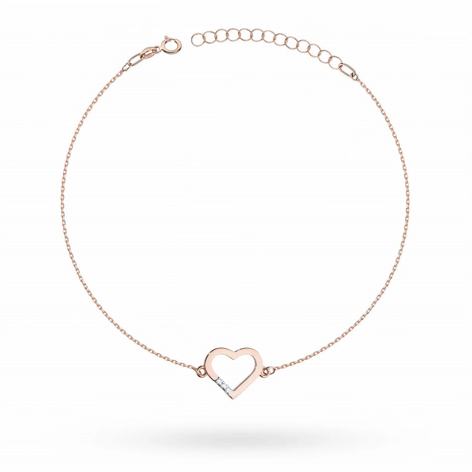 Goldarmband mit 0,015 ct Diamanten