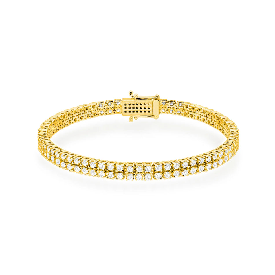 Gold Tennisarmband Set mit 2,96 ct Laborgezüchteten Diamanten