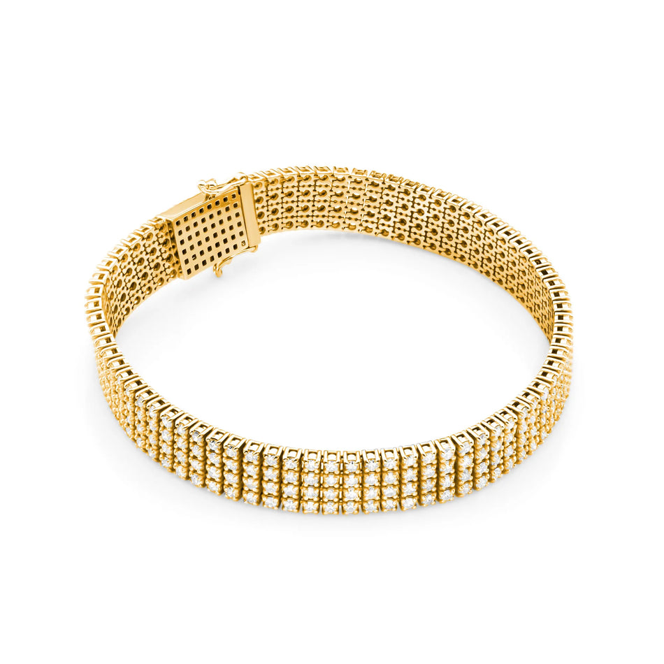 Gold Tennisarmband Set mit 6,00 ct Diamanten