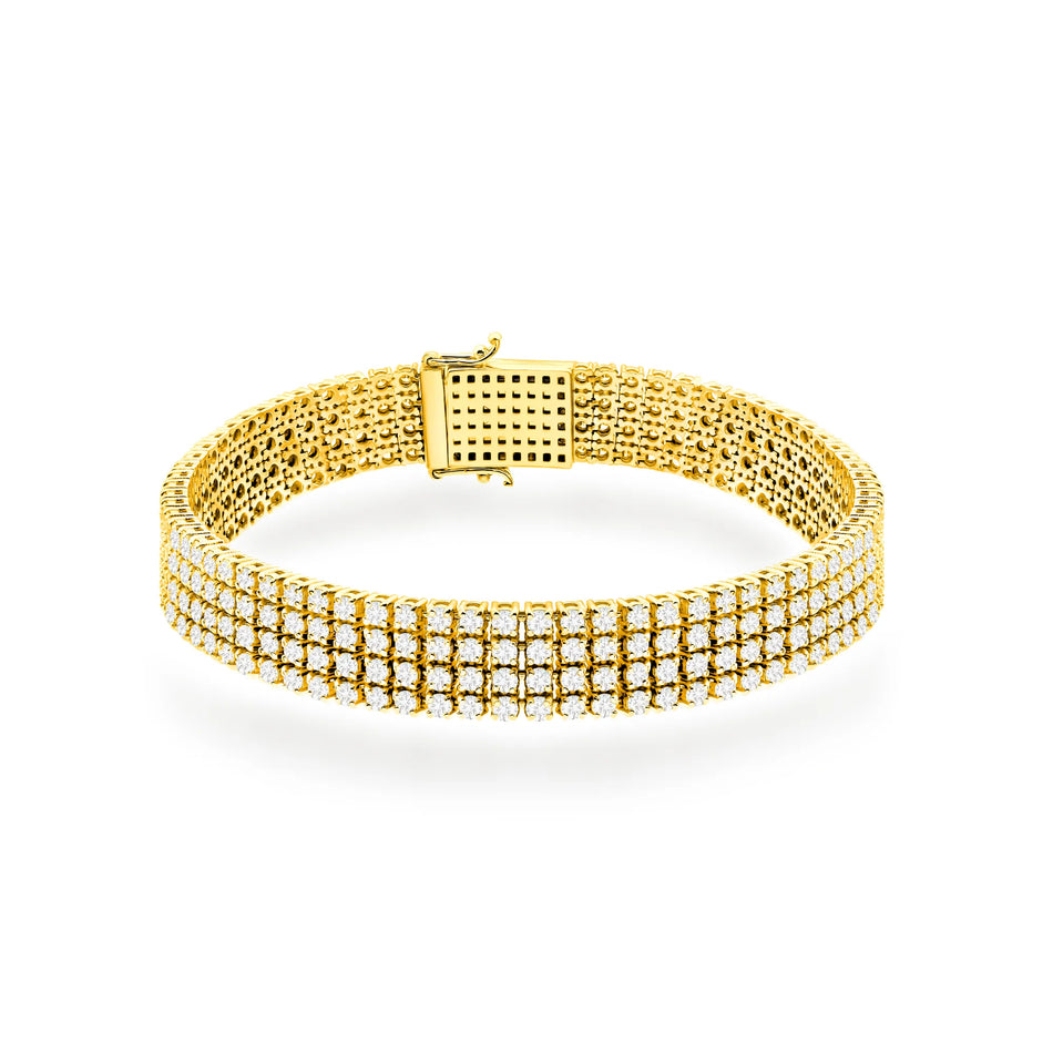 Gold Tennisarmband Set mit 6,00 ct Laborgezüchteten Diamanten