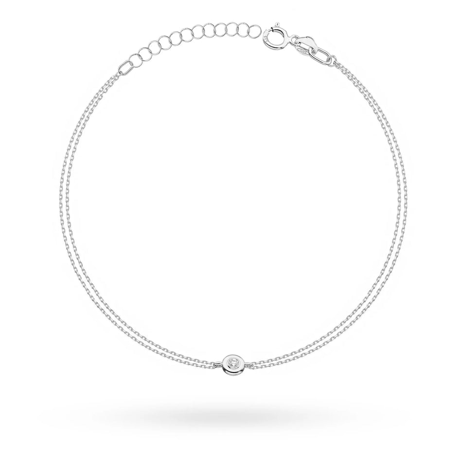 Goldarmband mit 0,02 ct Diamant