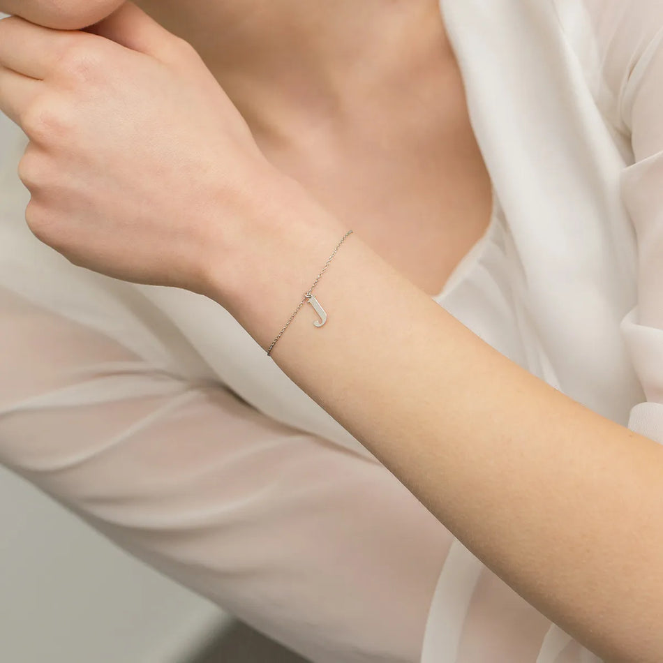 Silber Armband Brief J