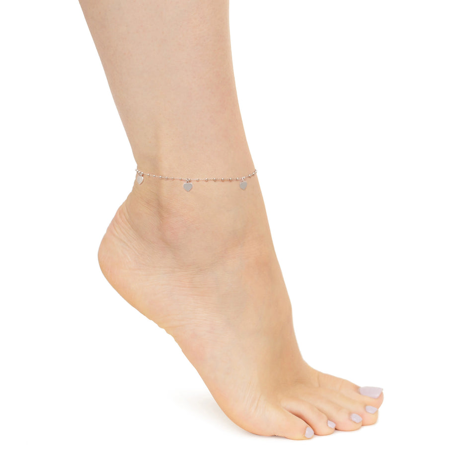 Silber Fußkettchen Romantisch