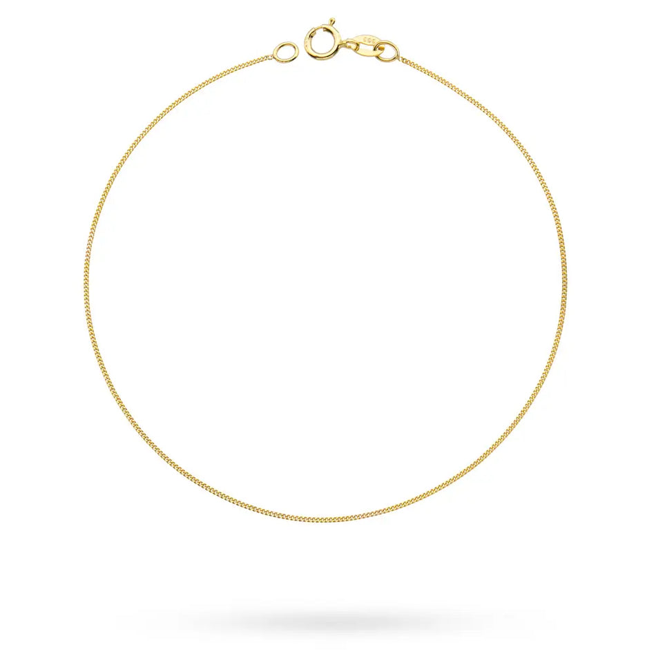 Gold Fußkettchen Panzerkette 0,7mm