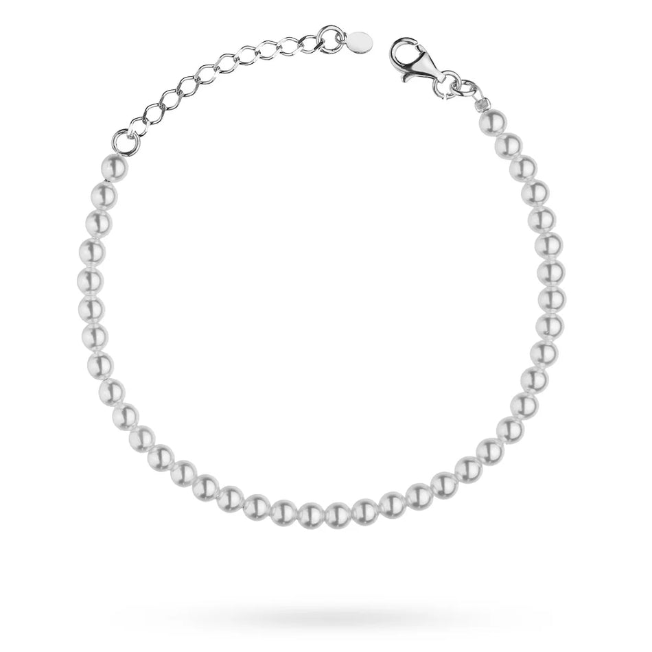 Klassisches Hochzeits-Silber-Perlenarmband
