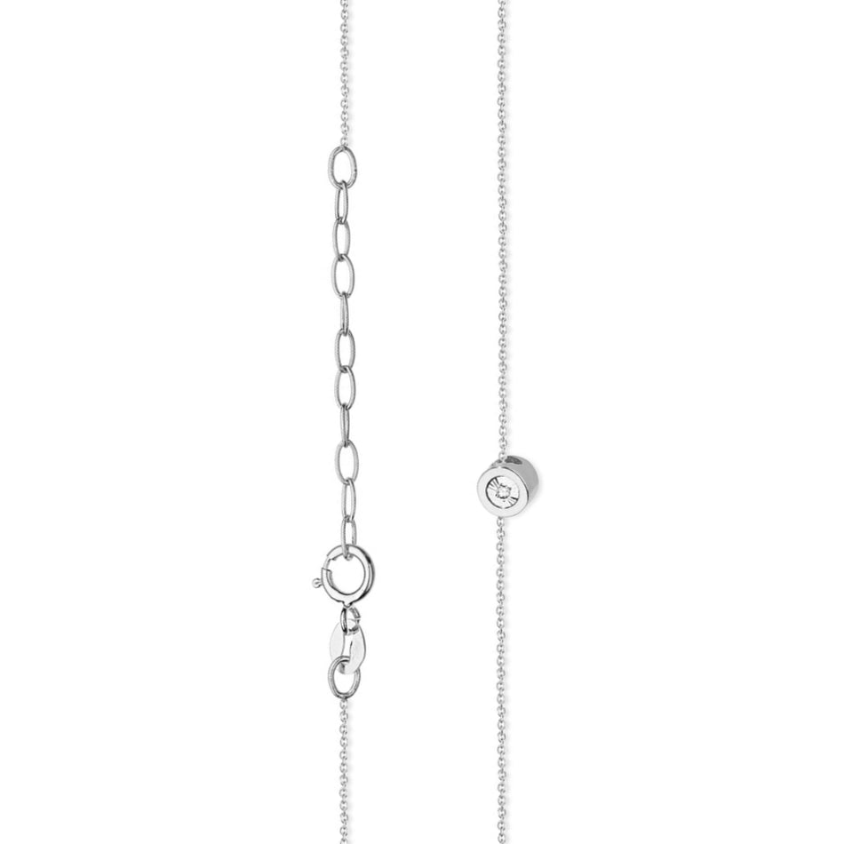 Gold Promi Halskette mit rundem Diamant