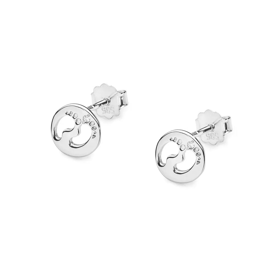 Goldohrringe mit 0,005 ct Diamanten