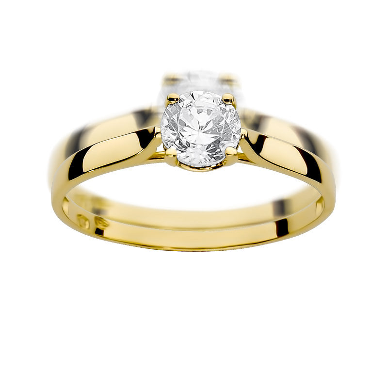 Goldring mit 5,5mm Zirkonia