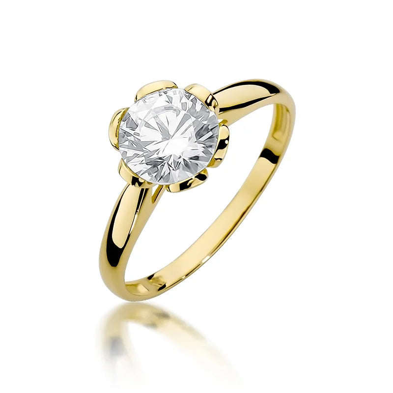 Gold Ring with Zirconia