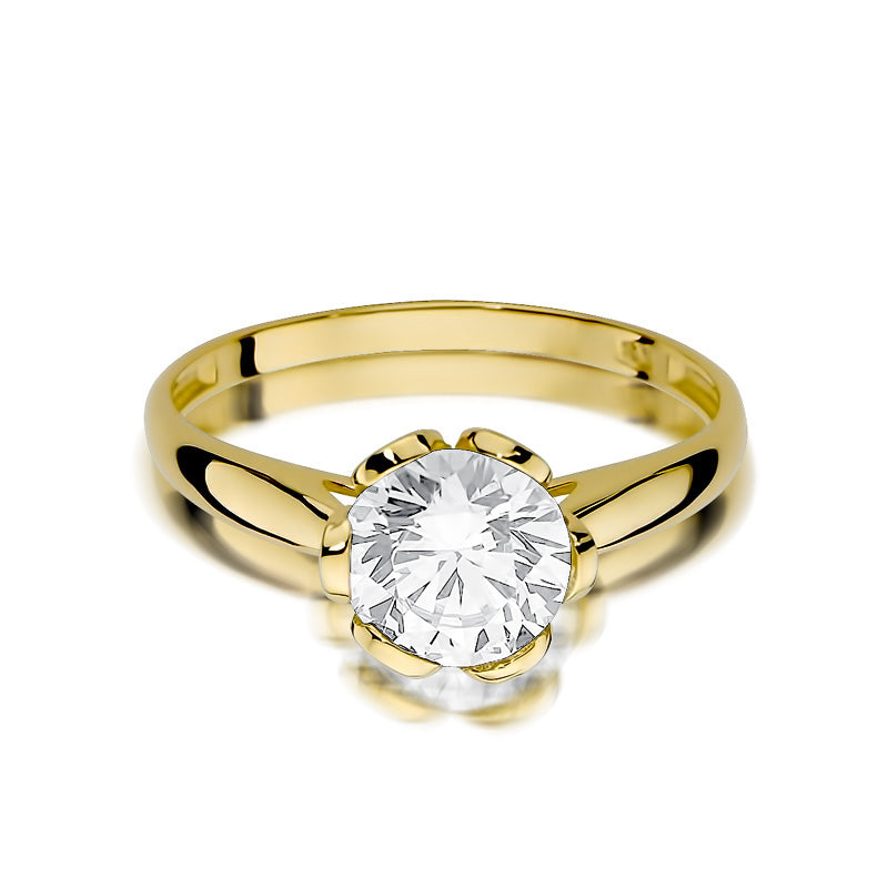 Goldring mit 7,0mm Zirkonia
