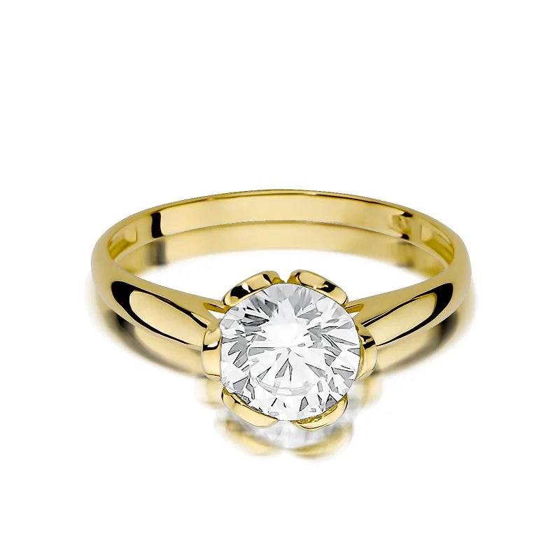 Gold Ring with Zirconia