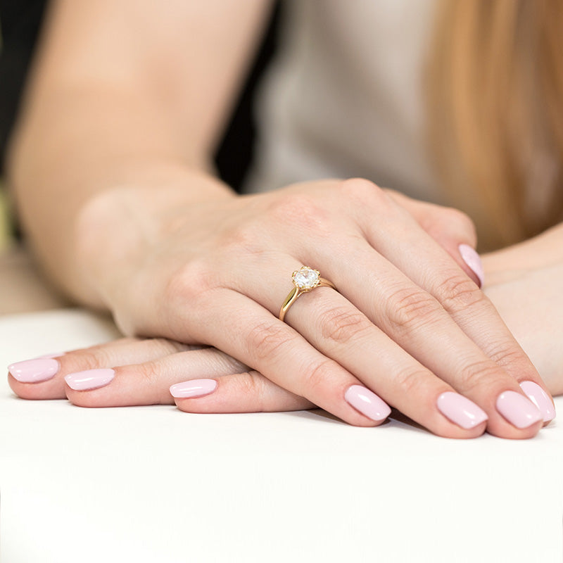 Goldring mit 7,0mm Zirkonia