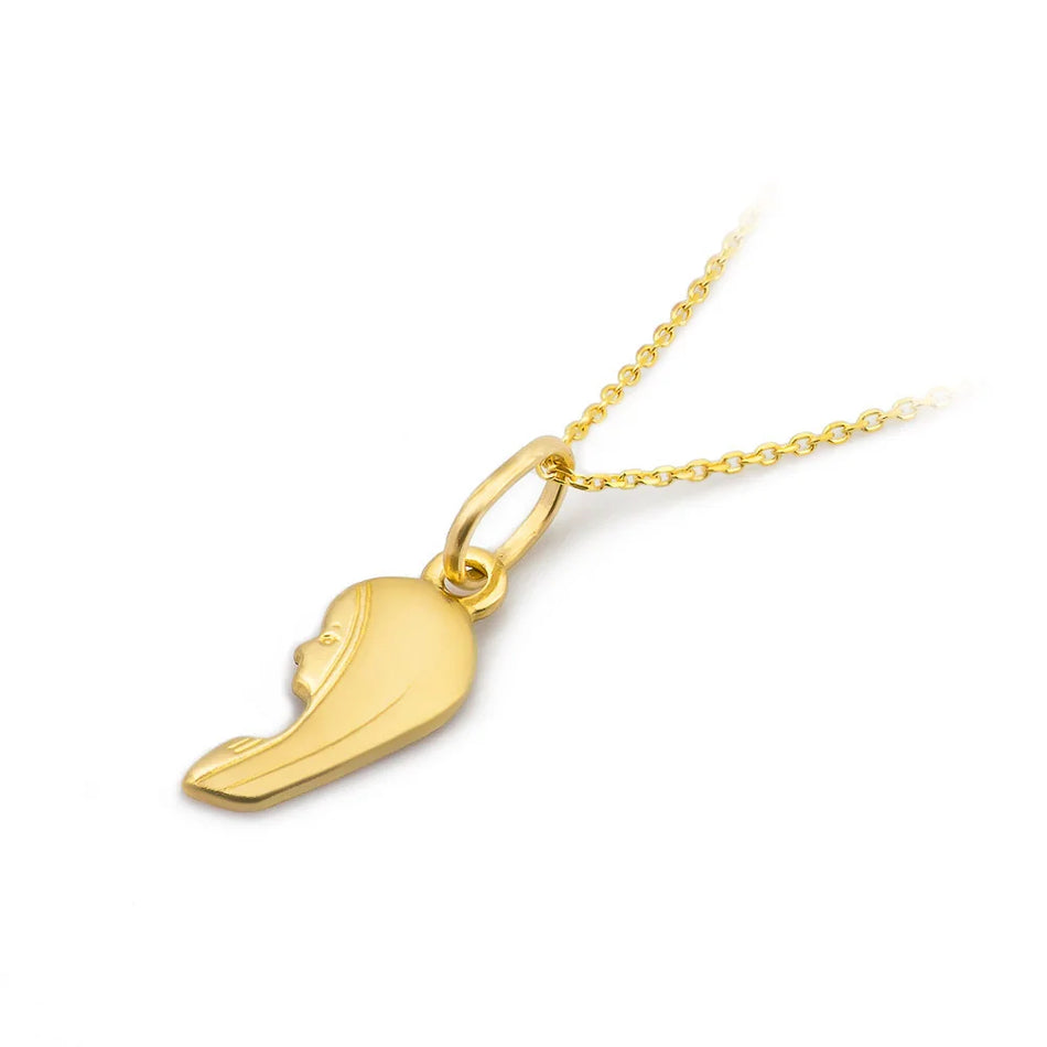 Gold Our Lady of Fatima Pendant