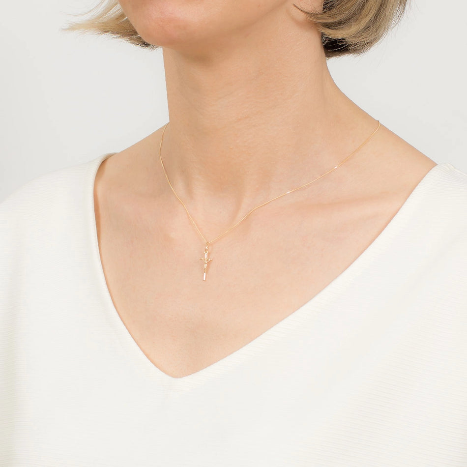 Gold Kreuz Anhänger