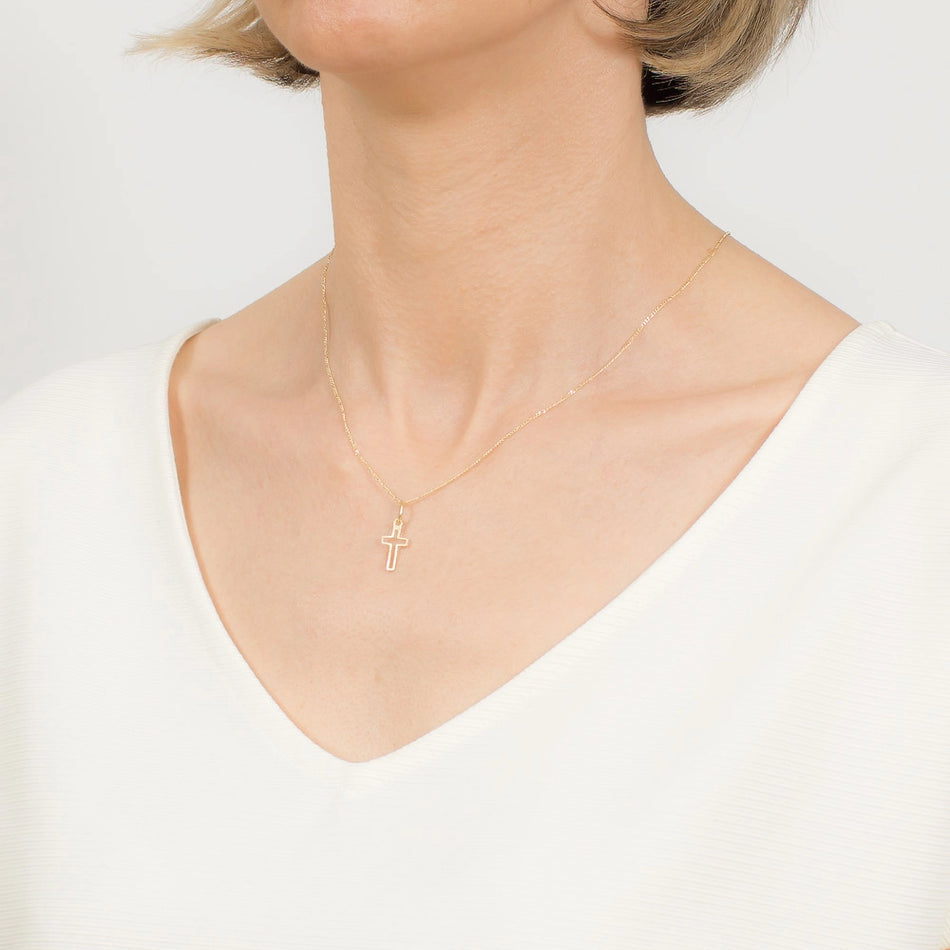 Gold Kreuz Anhänger