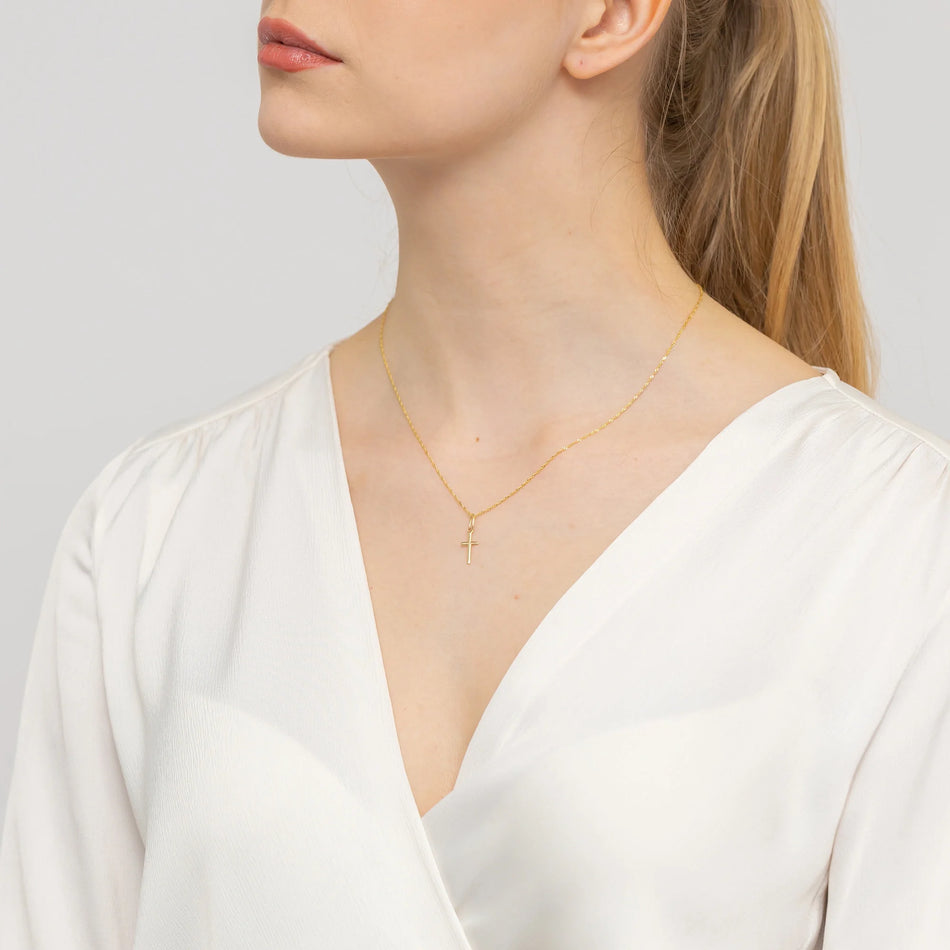 Gold Kreuz Anhänger