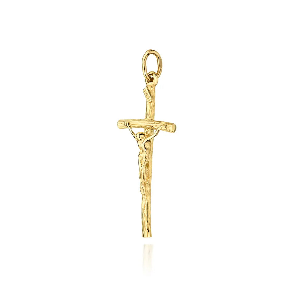 Gold Papal Cross Pendant