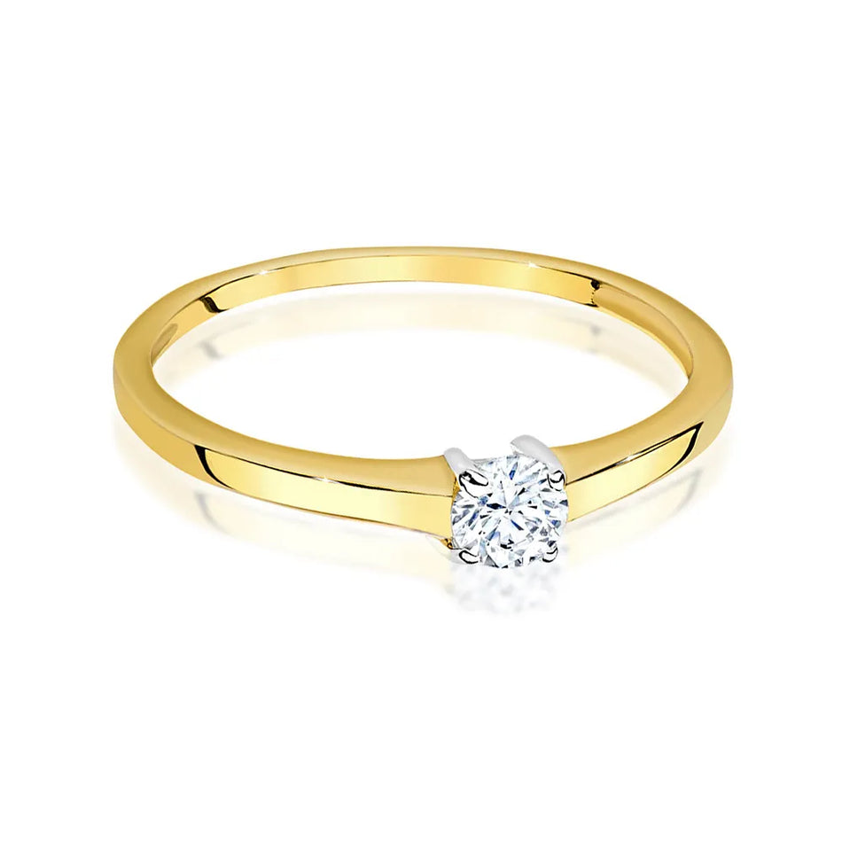 Gold Ring with Zirconia