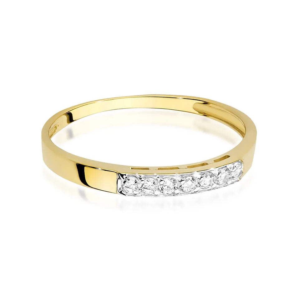 Dezenter Goldring mit Zirkonia