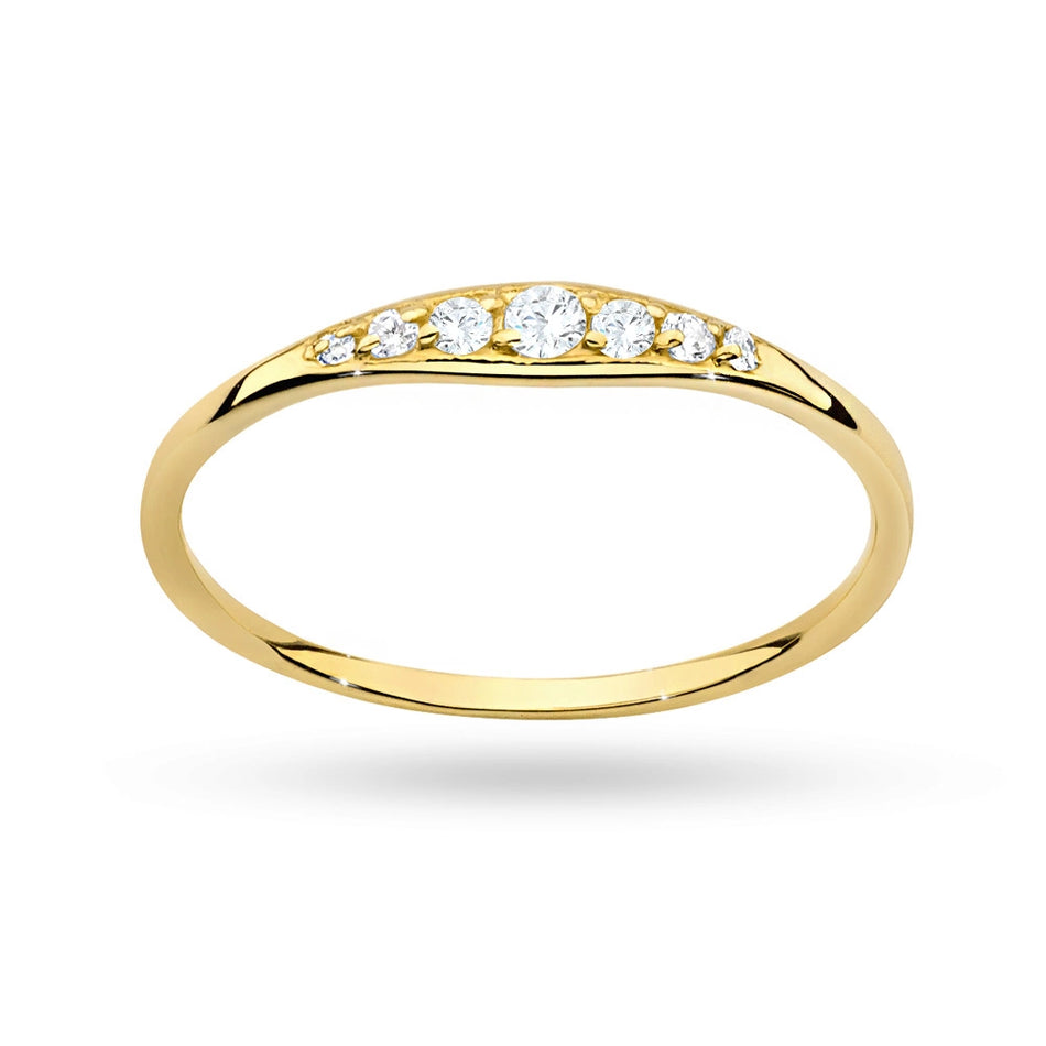 Dezenter Goldring mit Zirkonia