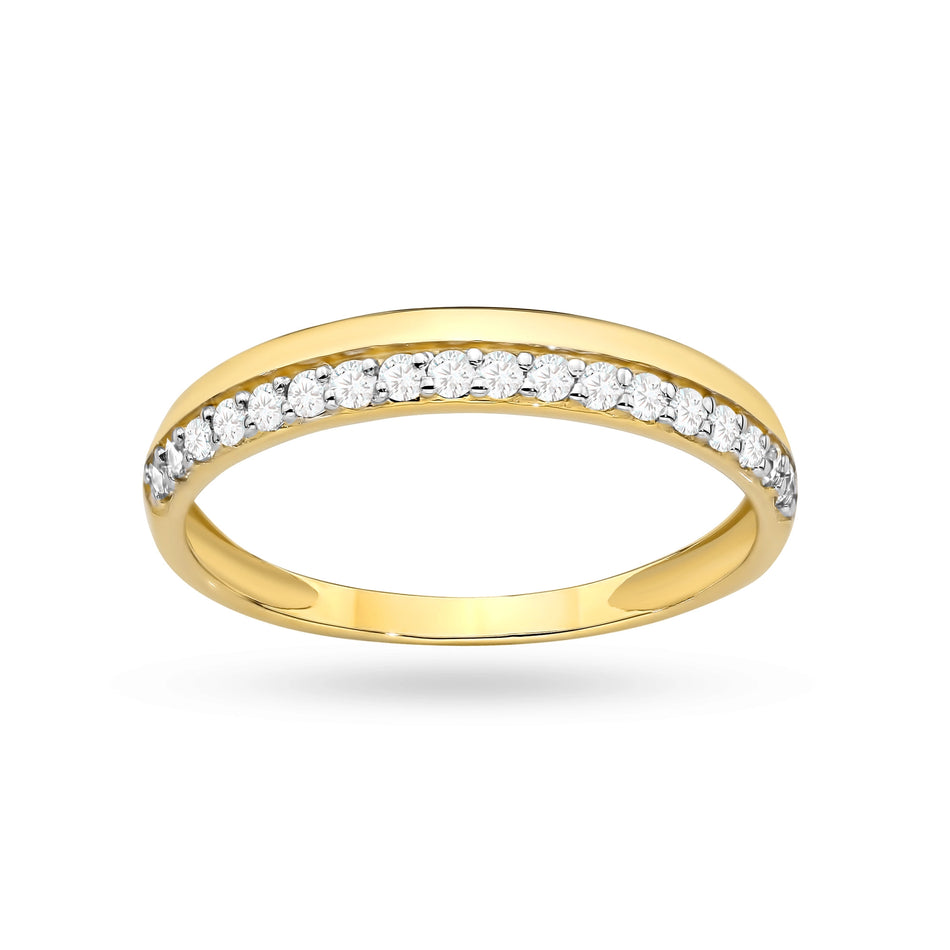 Dezenter Goldring mit Zirkonia
