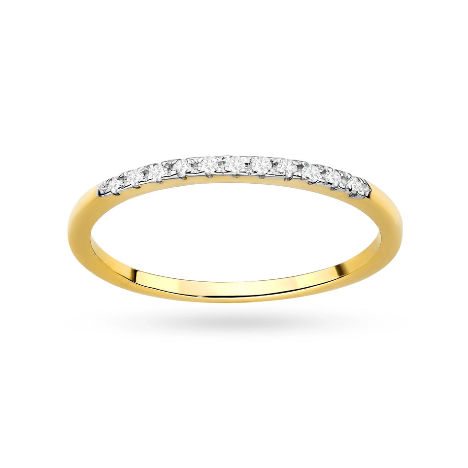 Goldring mit Zirkonia