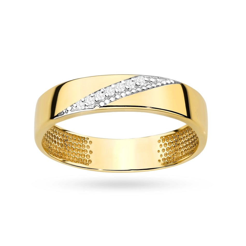 Goldring mit Zirkonia