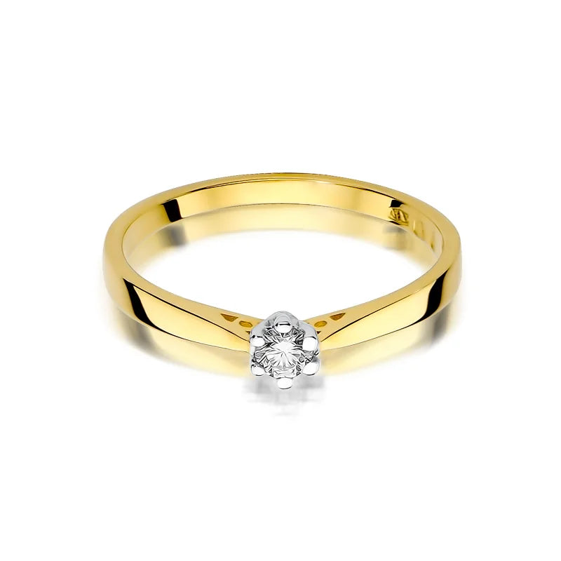 Gold Ring with 0.12ct Diamond