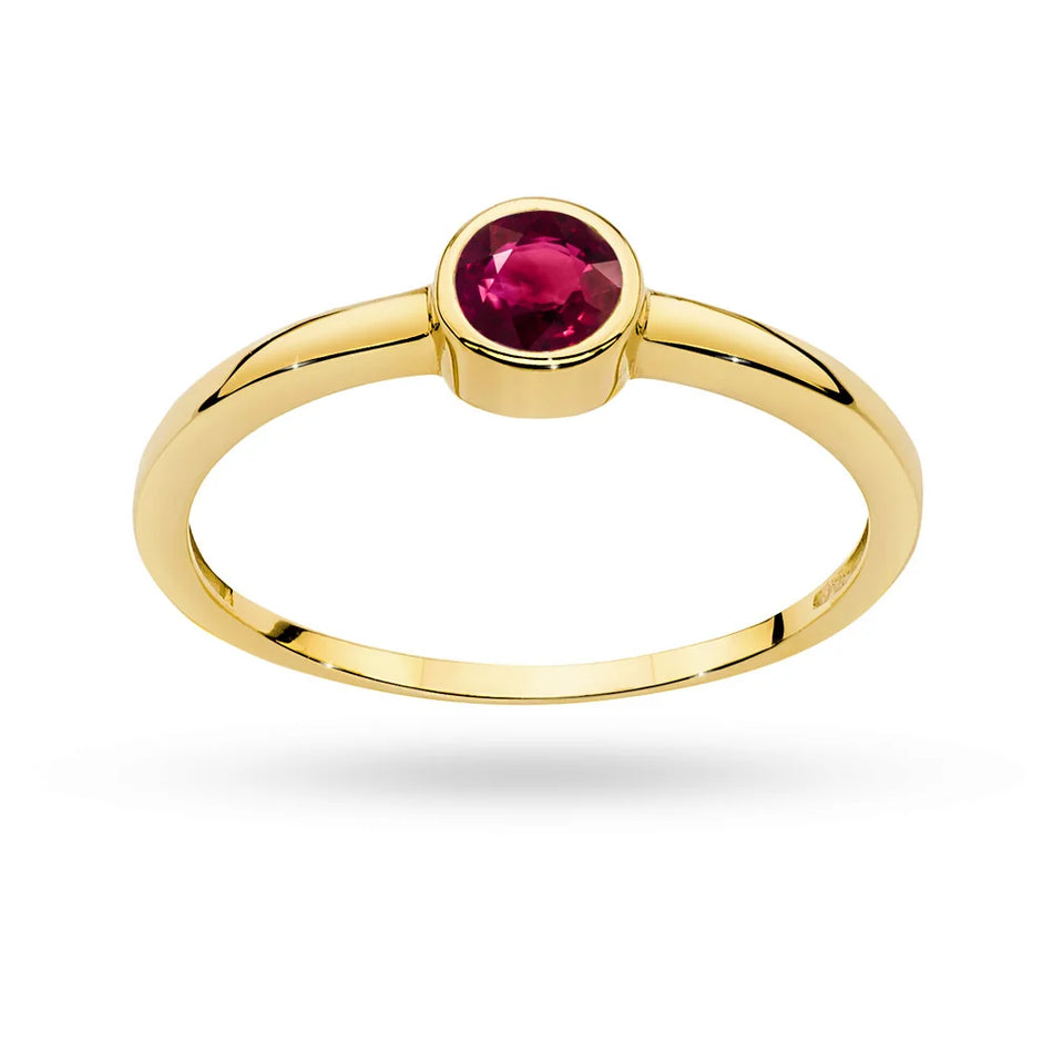 Gold Ring with 0.30ct Ruby