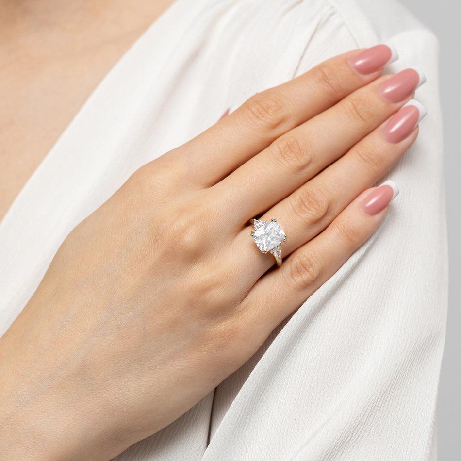 Silber Ring mit Zirkonia