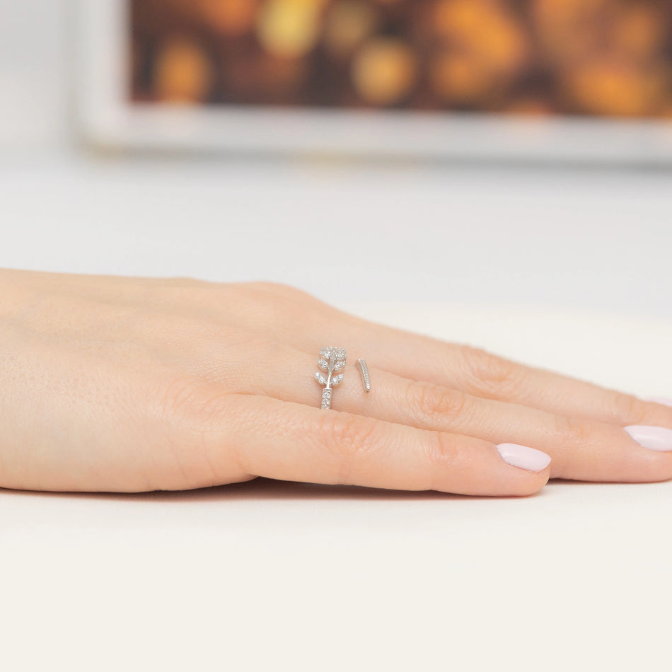 Silber Ring mit Zirkonia