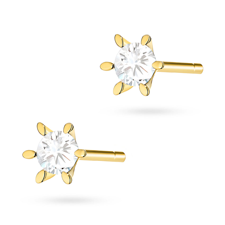 Gold Ohrstecker mit Zirkonia