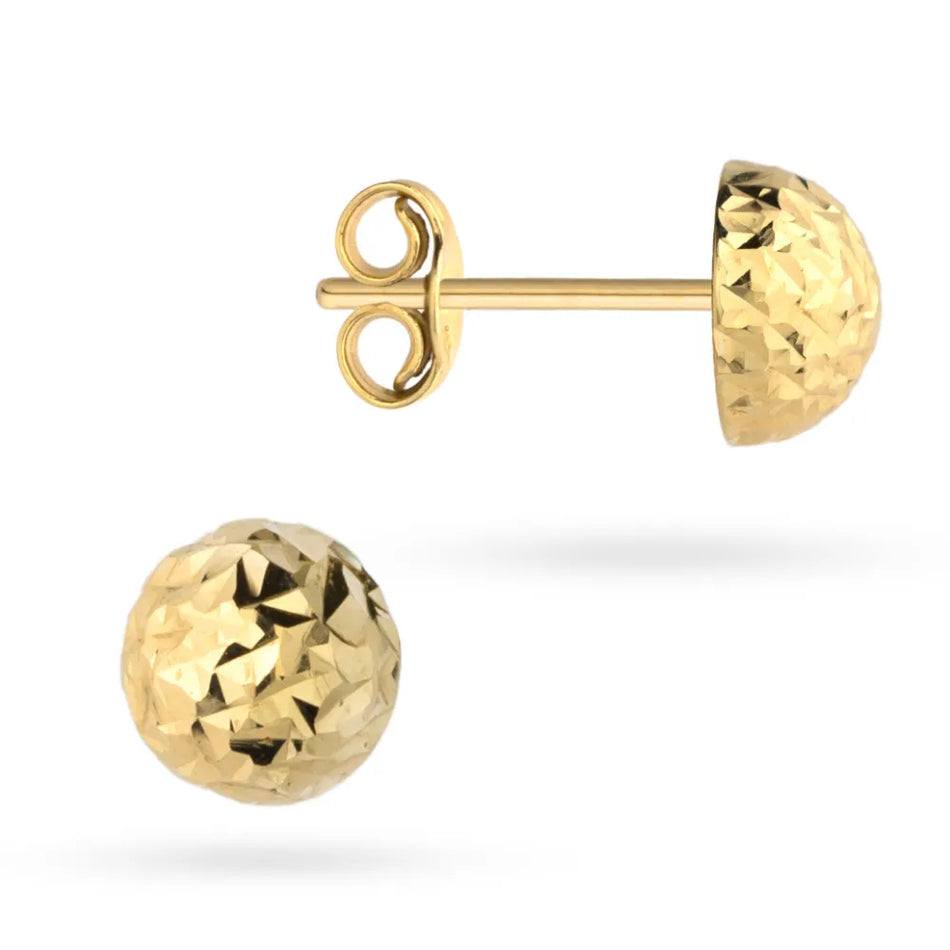 Gold Ohrstecker Halbperlen