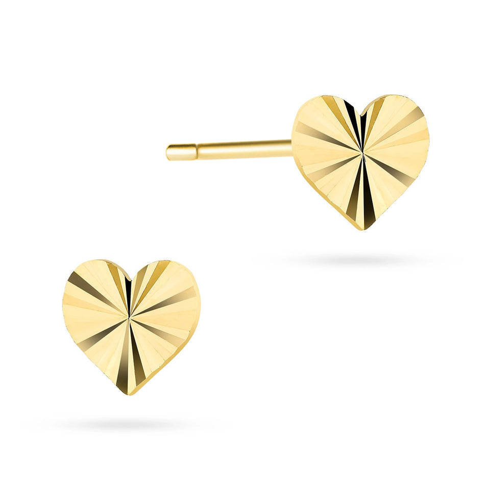 Gold Ohrstecker Herz Ohrringe