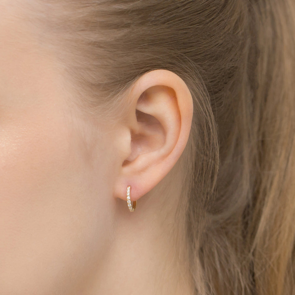 Gold Creaolen Ohrringe mit Zirkonia