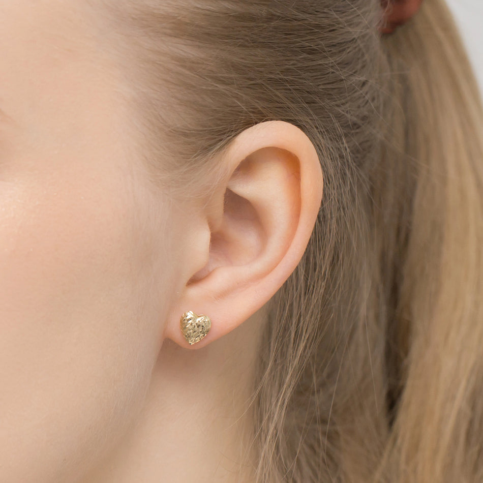 Gold Ohrstecker Herz Ohrringe