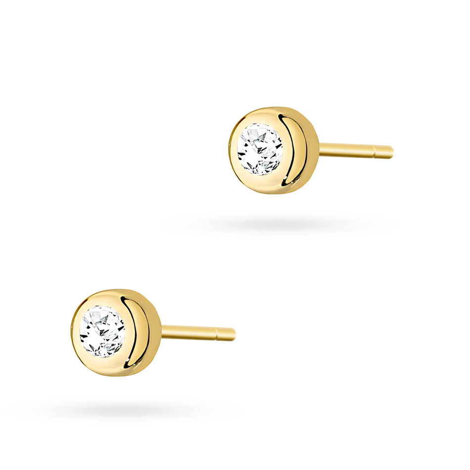 Gold Ohrstecker mit Zirkonia