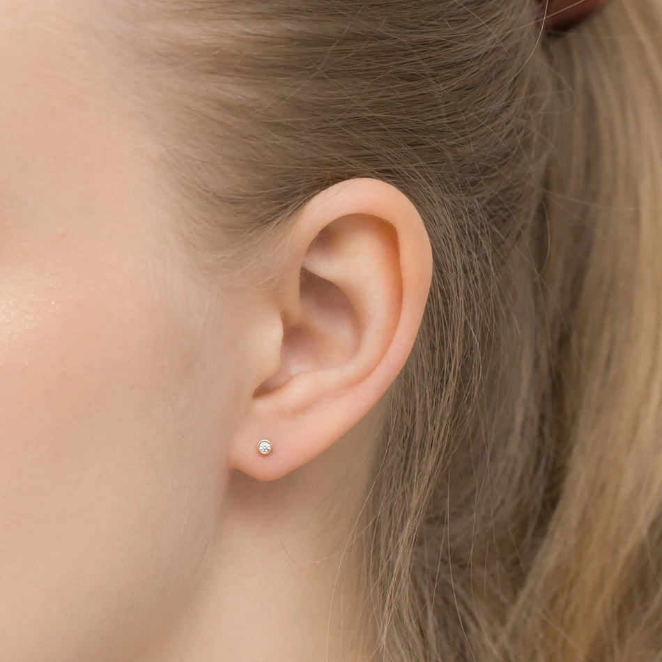 Gold Ohrstecker mit Zirkonia